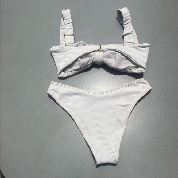 Montce White Ribbed Bikini - Picture 10 of 14